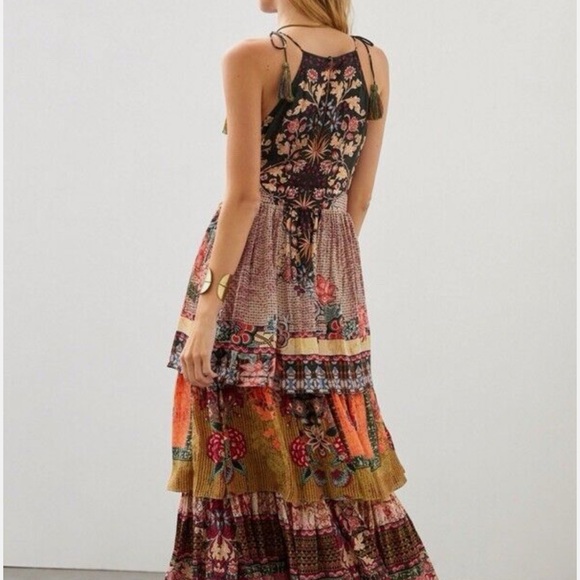 Anthropologie Bhanuni by Jyoti Tiered Halter Maxi Dress - Picture 2 of 11
